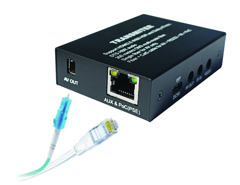 HDMI2.0 single fiber extender with POC