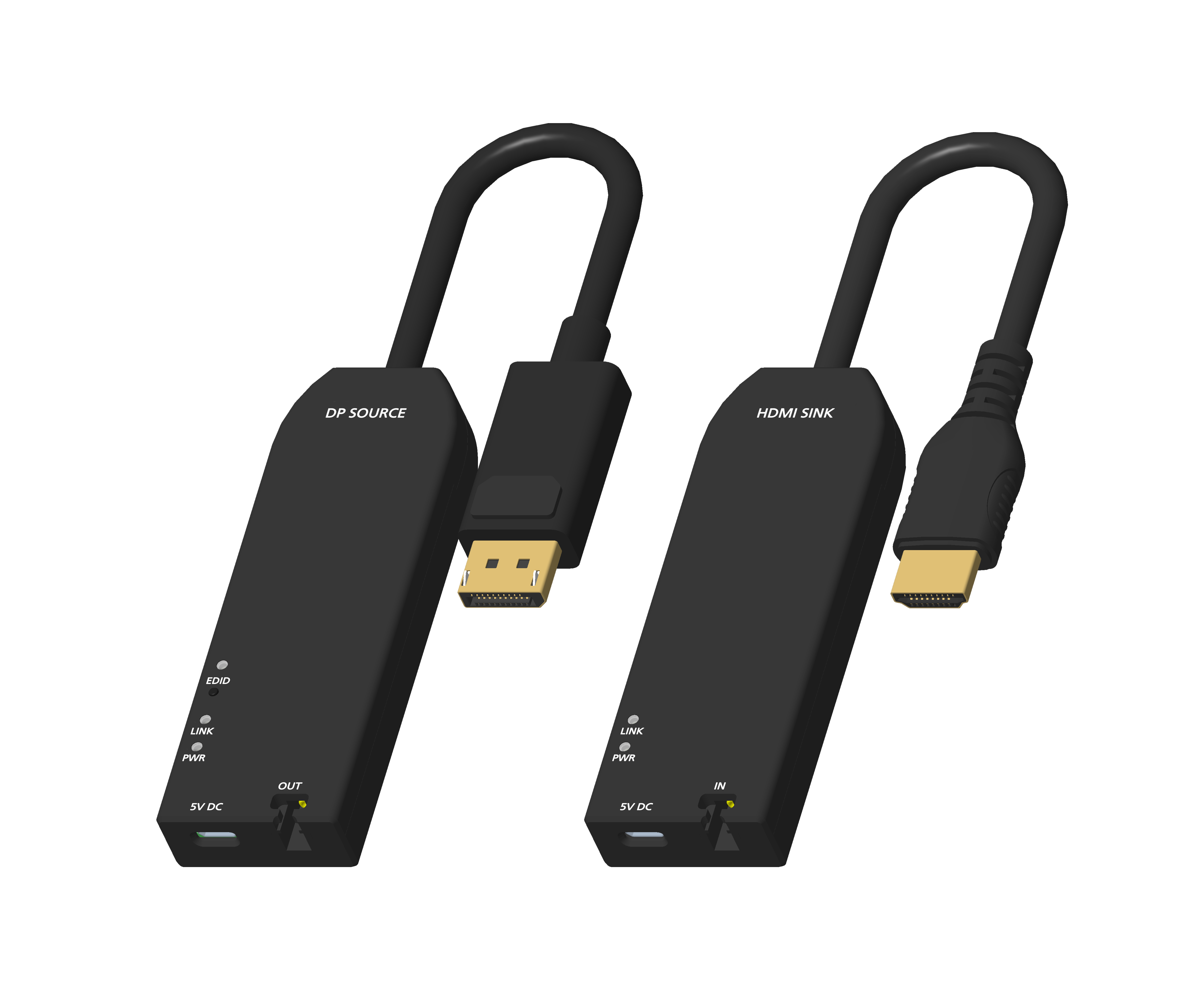 DP1.2 to HDMI2.0 Single LC Fiber Extender 