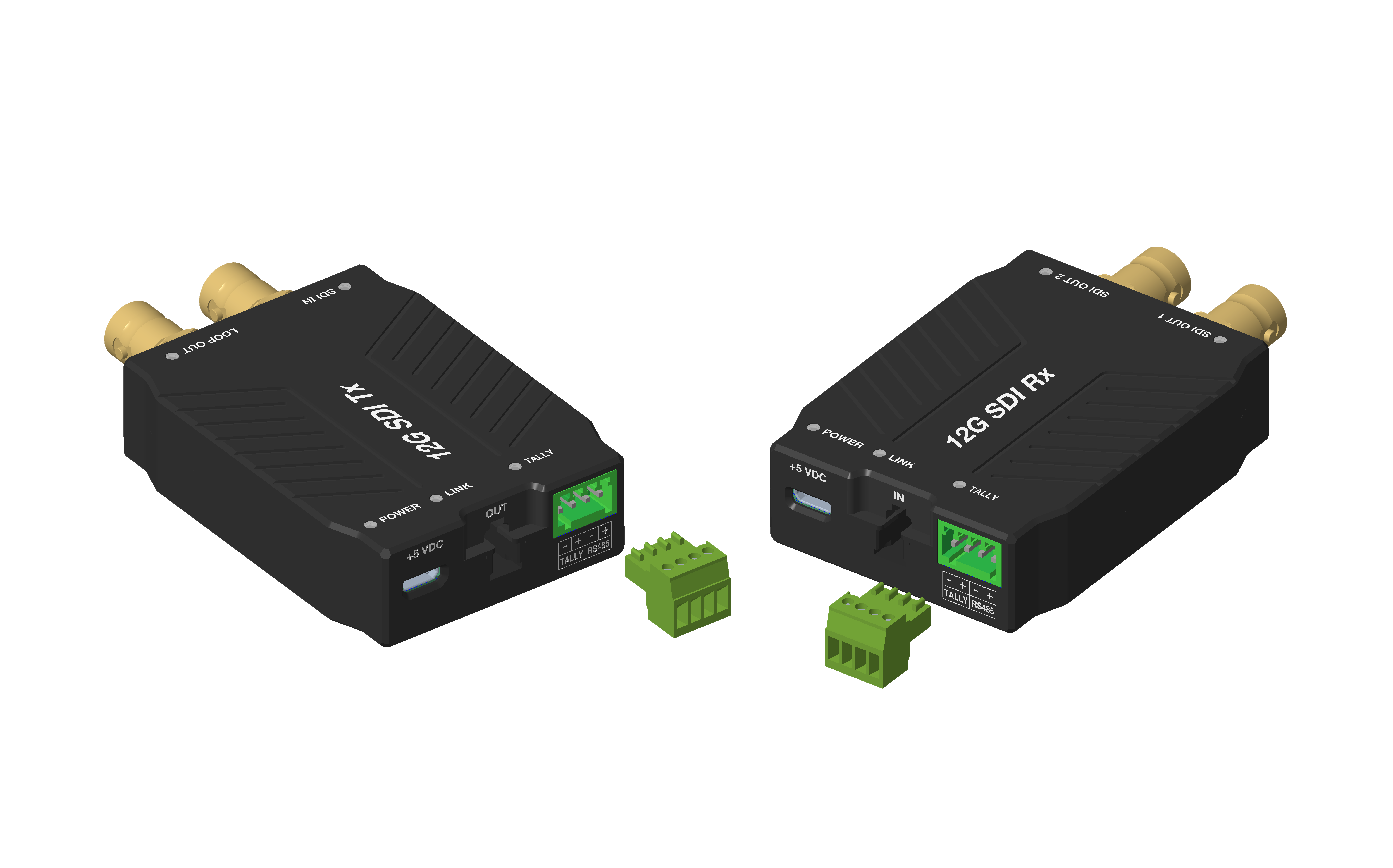 12G-SDI Transceiver: 2 port / with SDI loop out