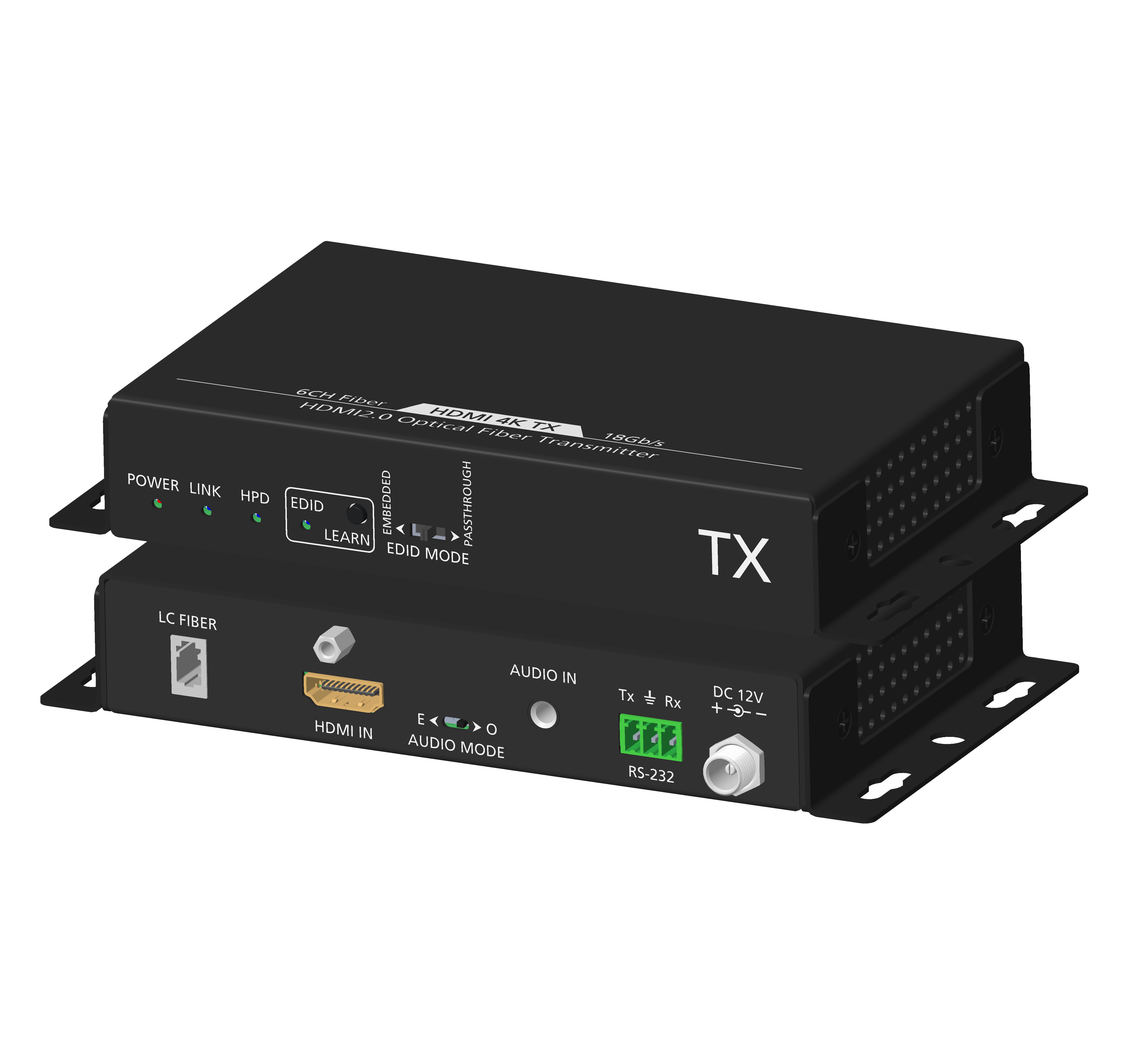 HDMI 2.0 Single Fiber Extender with Audio: SM Fiber