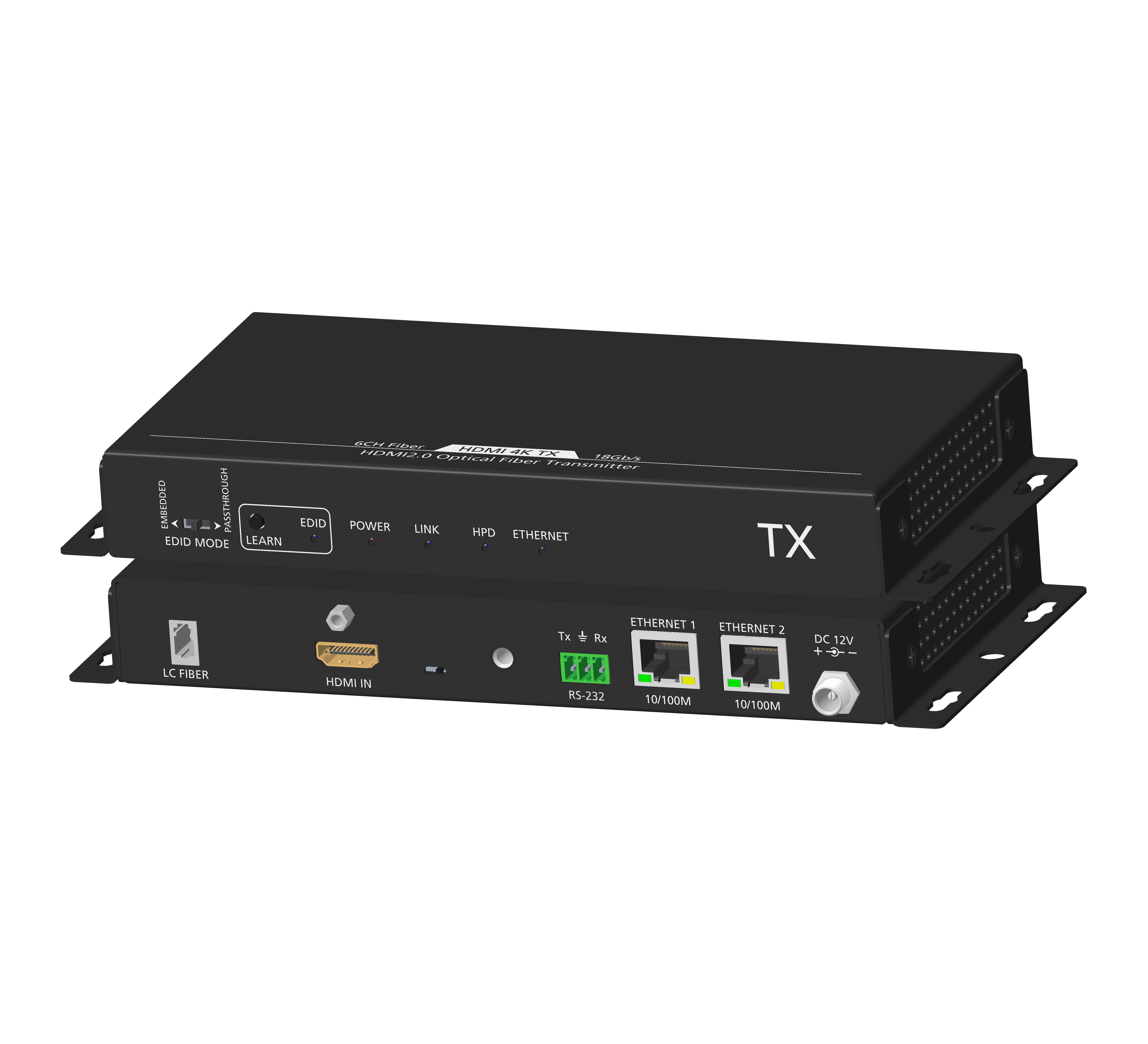 HDMI 2.0 Single Fiber Extender with 10/100M Ethernet and Audio