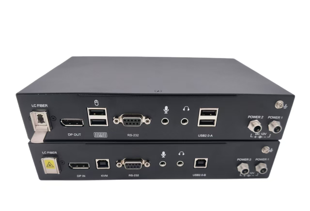 DisplayPort 1.4 KVM Extender Over Fiber Optic , 1xSingle-mode LC
