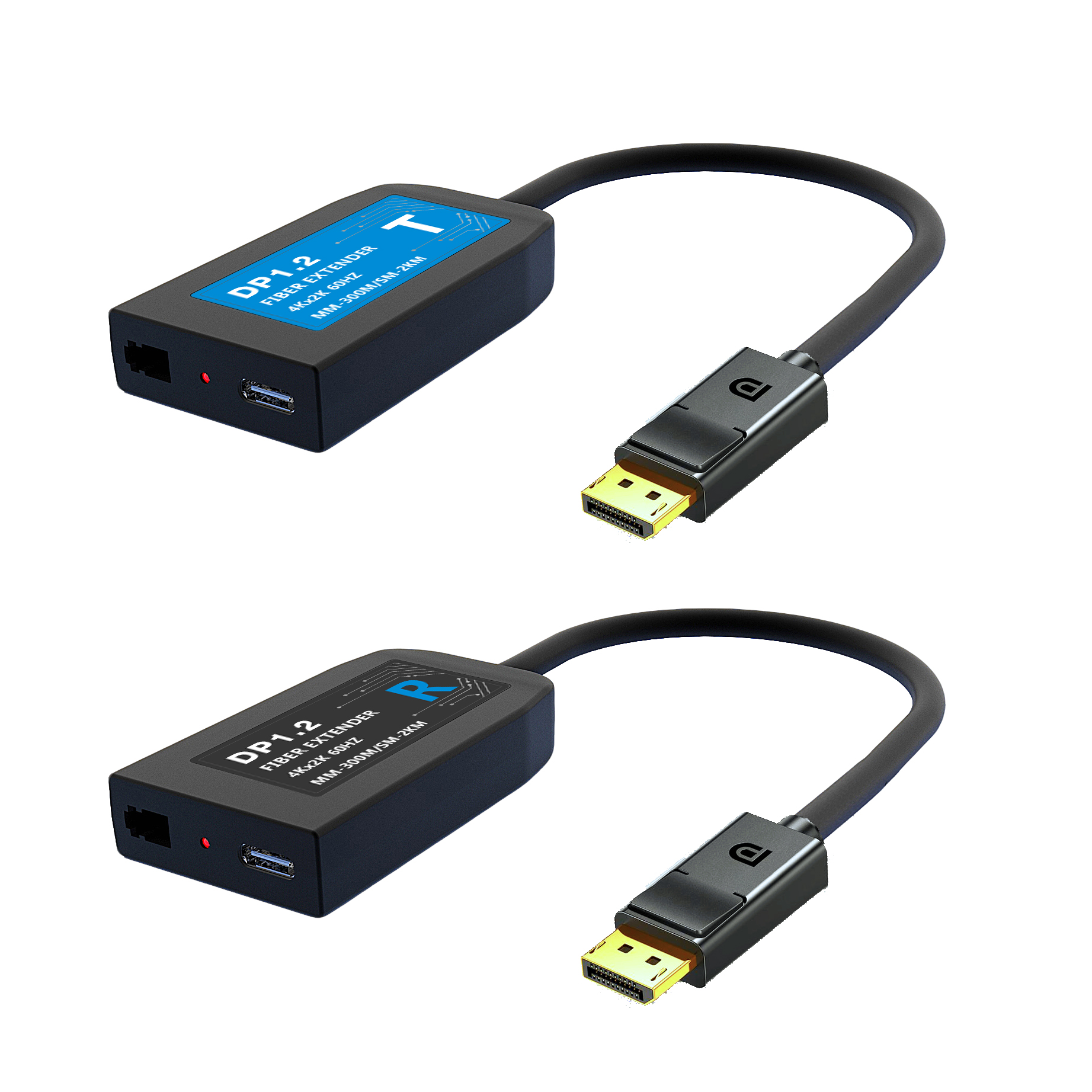 4K60 DP(Pigtail) over Single Fiber Extender