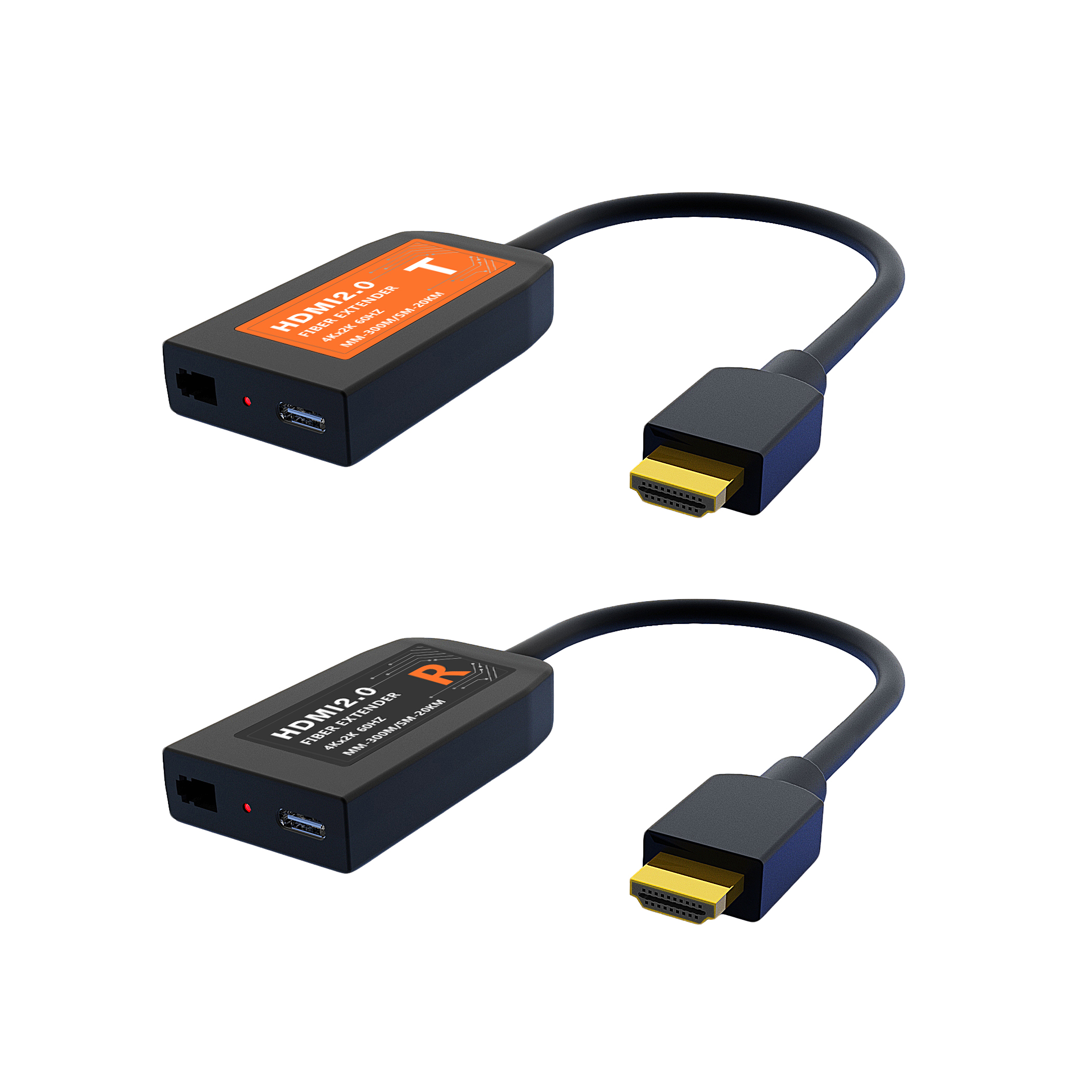 4K60 HDMI(Pigtail) over Single LC Fiber Extender