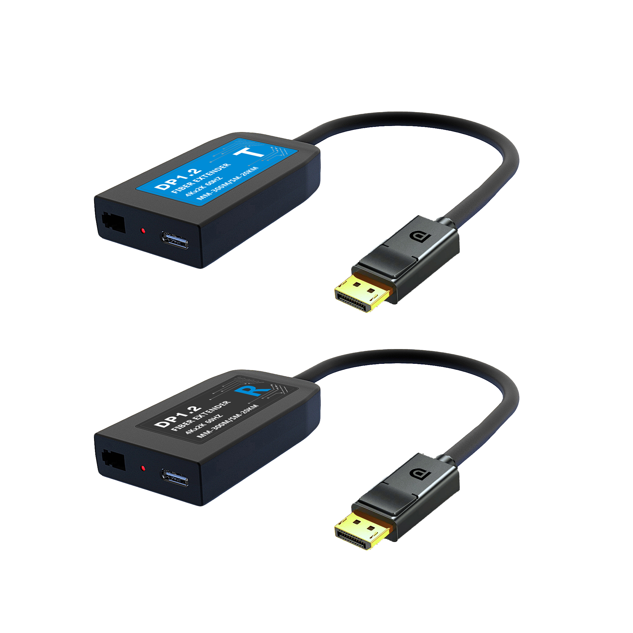 4K60 DP(Pigtail) over Single Fiber Extender