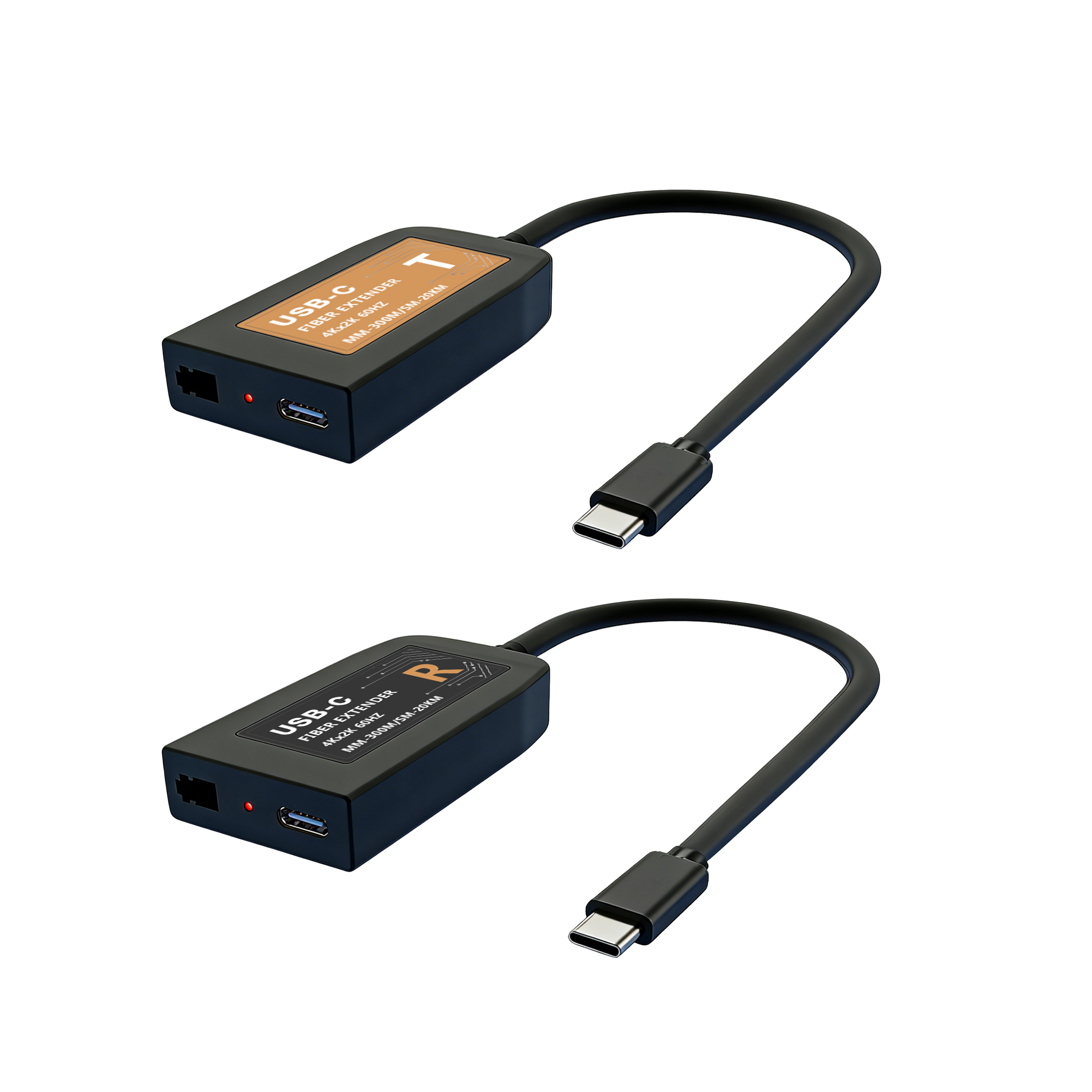 4K60 USB Type-C(Pigtail) over Single Fiber Extender